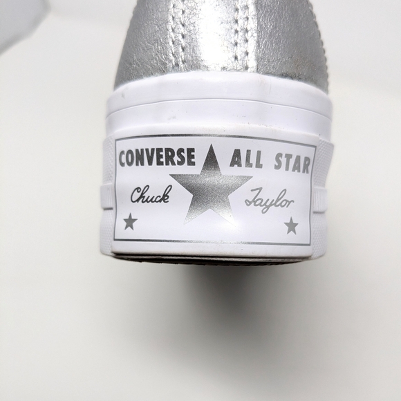 Converse Chuck 70 Plus High Top Silver White Sneakers with Box - Picture 4 of 6